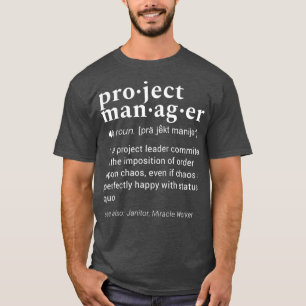 Camiseta Definição de Dicionário Funny do Project Manager