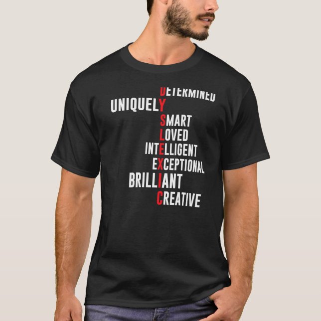 Camiseta Definição de dislexia, Determinada com Lov Intelig (Frente)