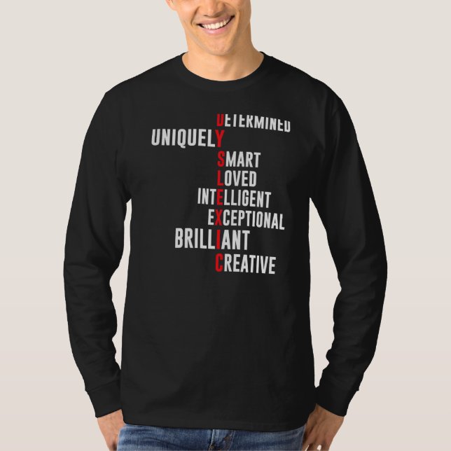 Camiseta Definição de dislexia, Determinada com Lov Intelig (Frente)