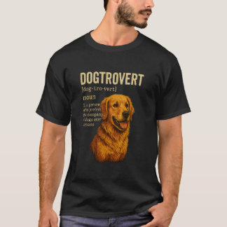 Camiseta Definição de Dogtrovert, Cachorro Engraçado Golden