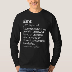 Camiseta Definição de Emt Engraçado Ems Técnico de Emergênc
