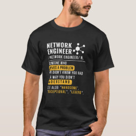 Camiseta Definição de Engenheiro de Rede
