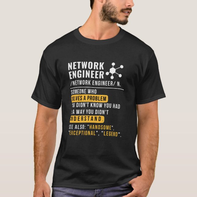 Camiseta Definição de Engenheiro de Rede (Frente)