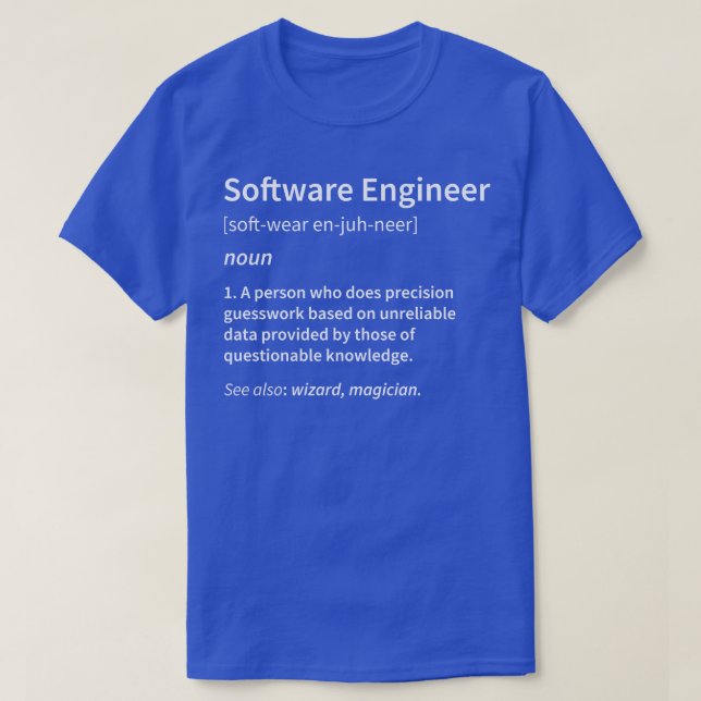 Camiseta Definição de Engenheiro de software (Frente do Design)