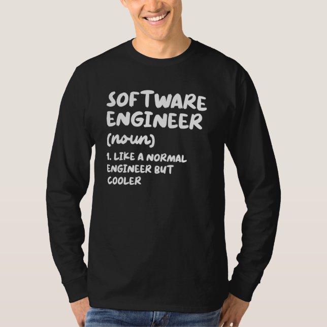 Camiseta Definição de Engenheiro de Software Engenharia Div (Frente)