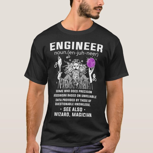 Camiseta Definição De engenheiro Também Assistente Engraçad (Frente)