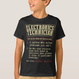 Camiseta Definição de Engraçado Técnico de eletrônicos