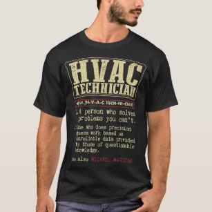 Camiseta Definição de Engraçado Técnico HVAC