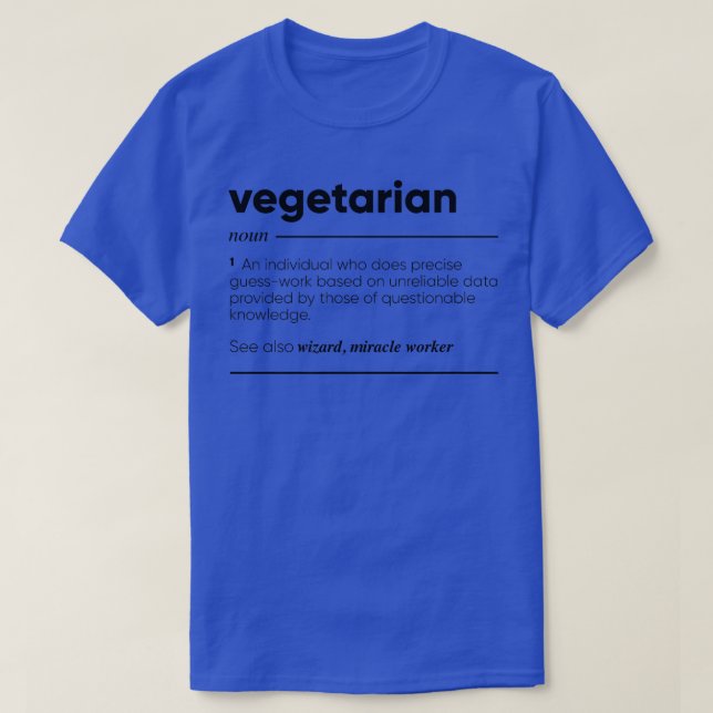 Camiseta Definição de Engraçado Vegetal (Frente do Design)