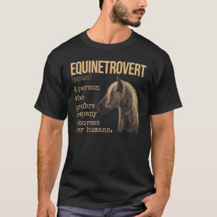 Camiseta Definição de Equinetrovert Cavalo Equestre