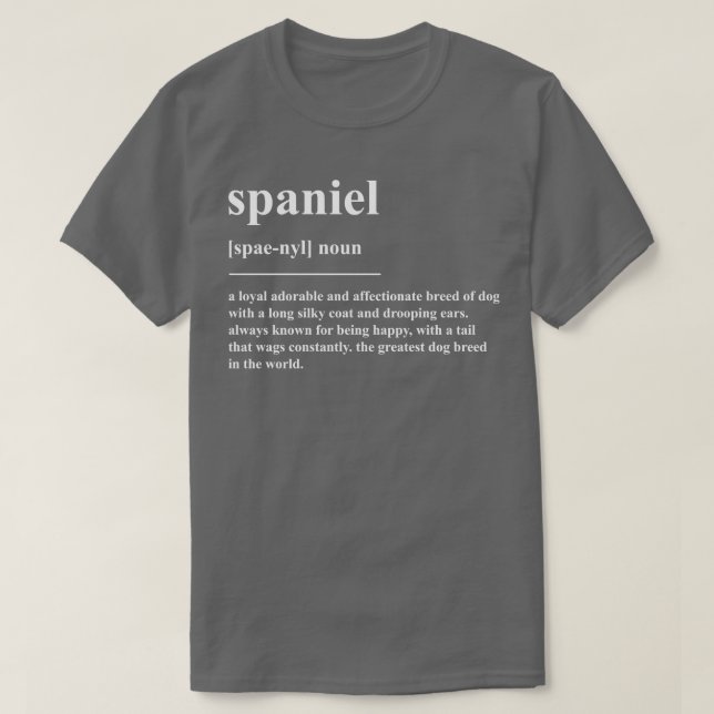 Camiseta Definição de espanhol (Frente do Design)