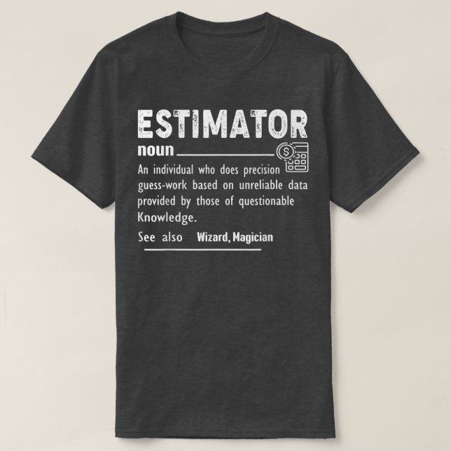 Camiseta Definição De Estimador Dom Engraçado Para Os Títul (Frente do Design)