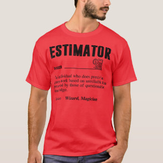 Camiseta Definição De Estimativa, Títulos De Cargo De Cotaç