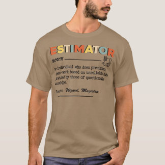 Camiseta Definição De Estimativa, Títulos De Cargo De Cotaç