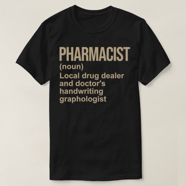 Camiseta Definição de Farmacêutico 1 (Frente do Design)