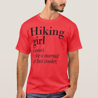 Camiseta Definição de Garota de Caminhada Aventuras Diverti