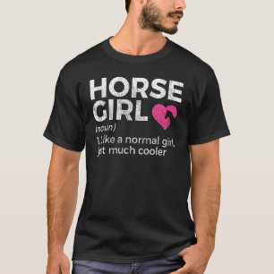 Camiseta Definição de Garota de Cavalo Amante de Cavalos