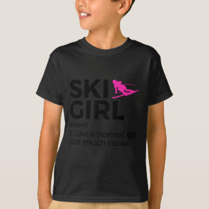 Camiseta Definição de garota de esqui engraçado esqui