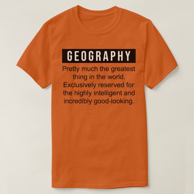 Camiseta definição de geografia (Frente do Design)
