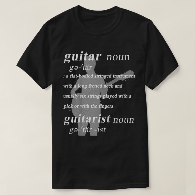 Camiseta Definição de Guitarista (Frente do Design)