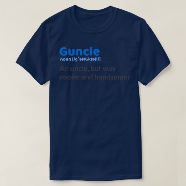 Camiseta Definição de Guncle (Frente do Design)