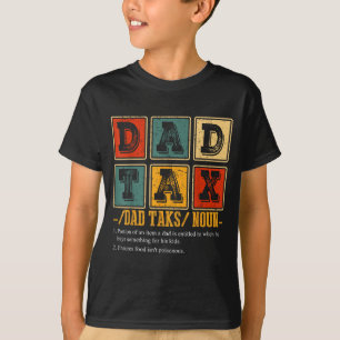 Camiseta Definição de Imposto de Pai Divertido Retro Papai