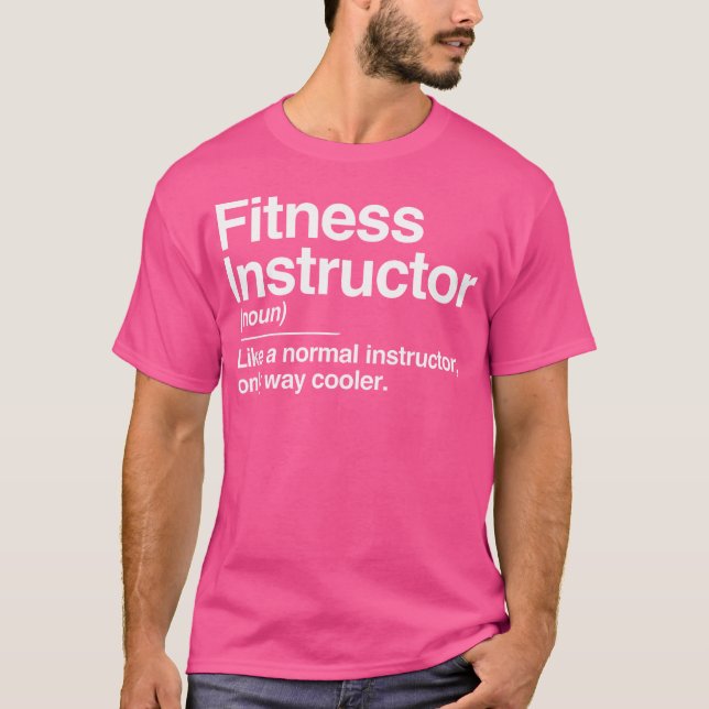 Camiseta Definição de instrutor de malhação normal apenas r (Frente)