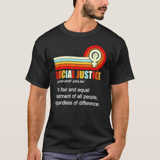 Camiseta Definição De Justiça Social - A Igualdade E A Igua (Frente)