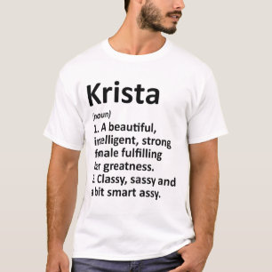 Camiseta Definição de Krista Nome Personalizado Natal Diver