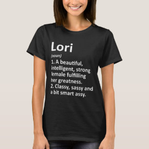 Camiseta Definição de Lori Nome Personalizado Natal Engraça