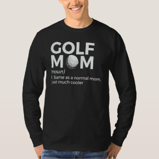 Camiseta Definição de Mãe de Golfe Jogando Golfe