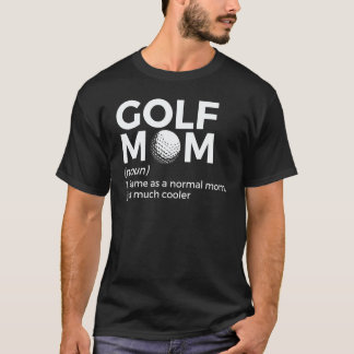 Camiseta Definição de Mãe de Golfe Jogando Golfe