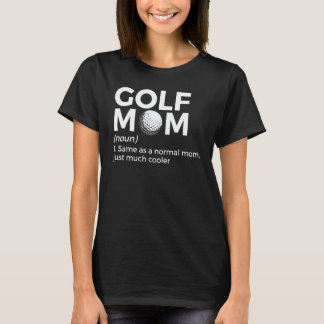 Camiseta Definição de Mãe de Golfe Jogando Golfe