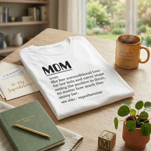 Camiseta Definição de Mãe Engraçada Sarcástica Dia das Mães