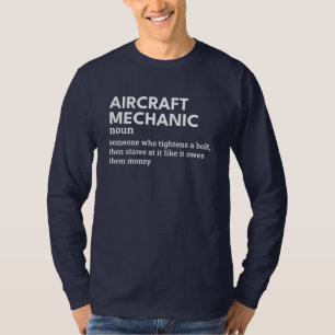Camiseta Definição de Mecânica da Aeronave - Engenheiro da