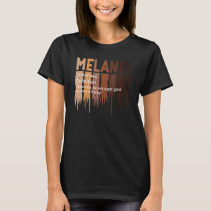 Camiseta Definição de Melanina Orgulho Preto Americano Afri