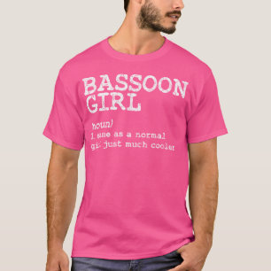 Camiseta Definição de Menina Fagotista Toca Orquestra Fagot