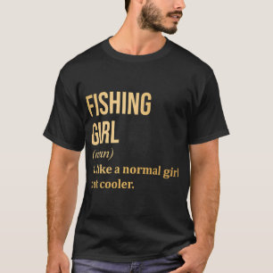 Camiseta Definição de Menina Pescadora em Ouro