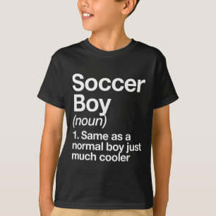 Camiseta Definição de Menino de Futebol Engraçado Esportes 