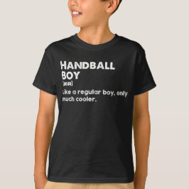 Camiseta Definição de Menino de Handebol Engraçado Jogador