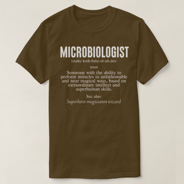 Camiseta Definição de Microbiólogo (Frente do Design)