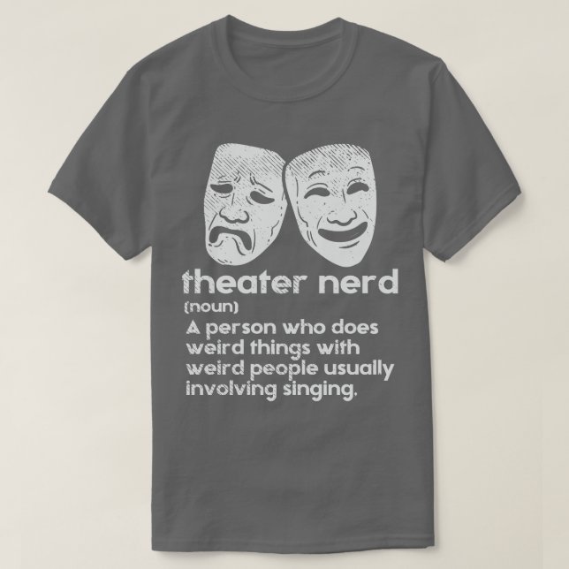 Camiseta Definição de Nerd de Teatro (Frente do Design)