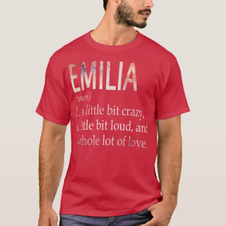Camiseta Definição de nome da garota Emilia