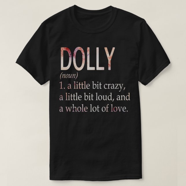 Camiseta Definição de Nome da Menina Dolly (Frente do Design)