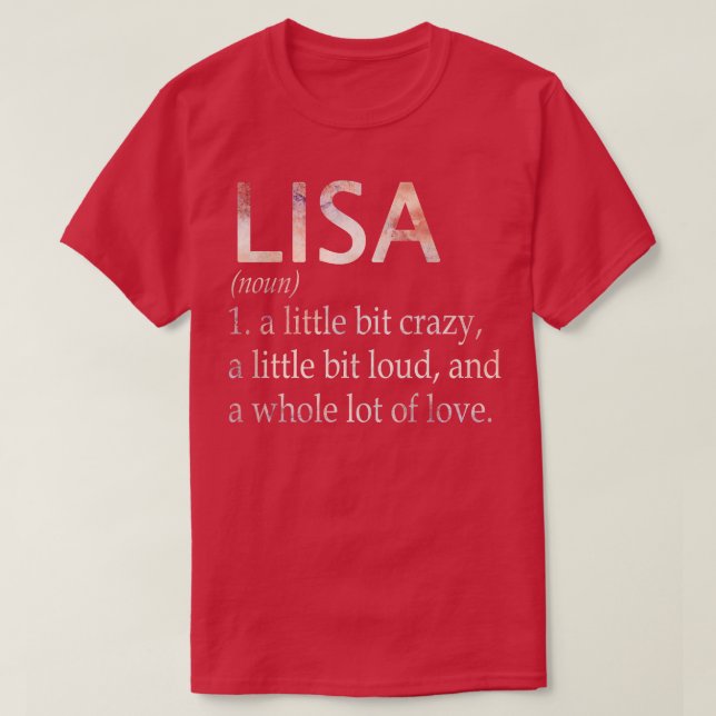 Camiseta Definição de Nome da Rapariga da Lisa (Frente do Design)