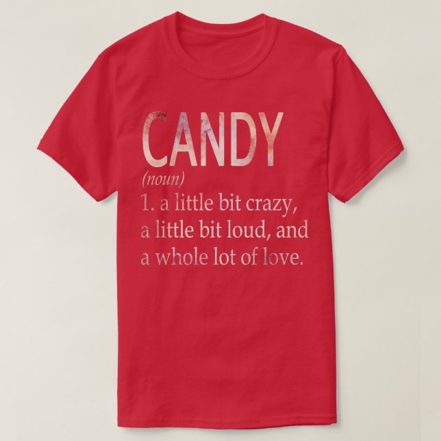 Camiseta Definição de Nome da Rapariga do Candy (Frente do Design)