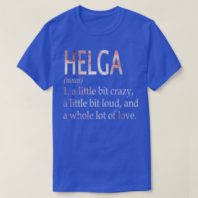 Camiseta Definição de Nome da Rapariga Helga (Frente do Design)