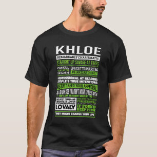 Camiseta Definição de Nome da Rapariga Khloe