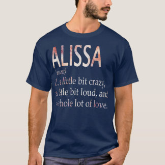 Camiseta Definição de Nome de Rapariga Alissa