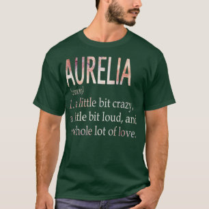 Camiseta Definição de Nome de Rapariga Aurelia